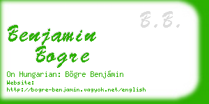 benjamin bogre business card