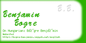 benjamin bogre business card